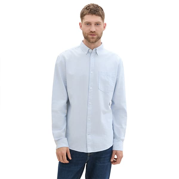 Tom Tailor Oxford Skjorta Med Långa ärmar Vit XL Man