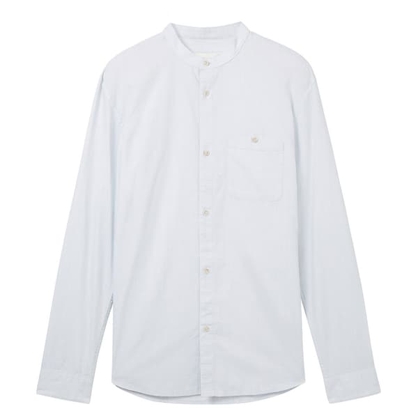 Tom Tailor Structured Skjorte Med Lange ærmer Hvid L Mand