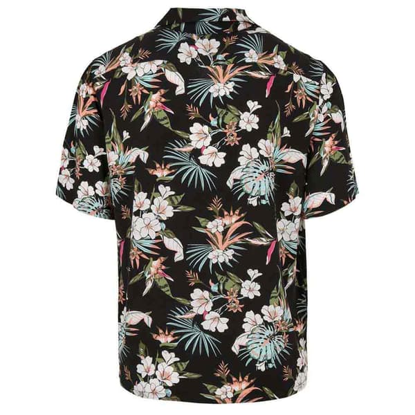 Urban Classics Viscose Aop Resort Kortærmet Skjorte Sort 4XL Mand