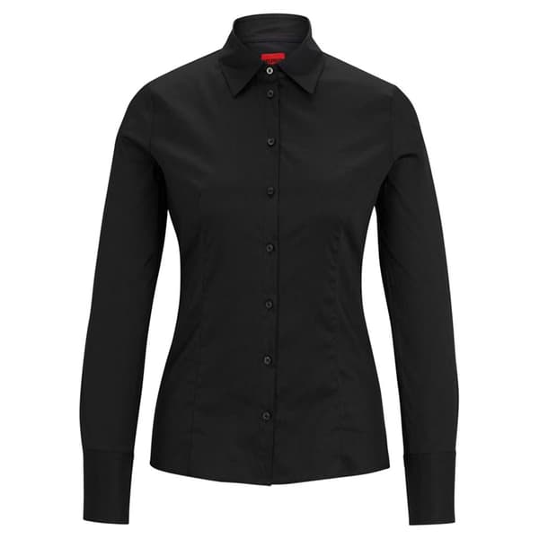 Hugo The Fitted 10211515 Skjorte Med Lange ærmer Sort 36 Kvinde