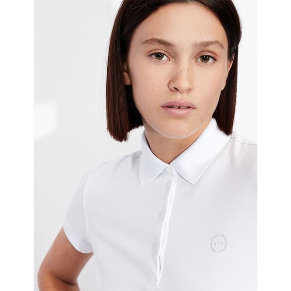 Armani Exchange 8nyf73_yj17z Kortärmad Polotröja Vit S Kvinna