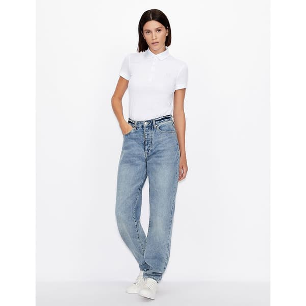 Armani Exchange 8nyf73_yj17z Kortärmad Polotröja Vit S Kvinna