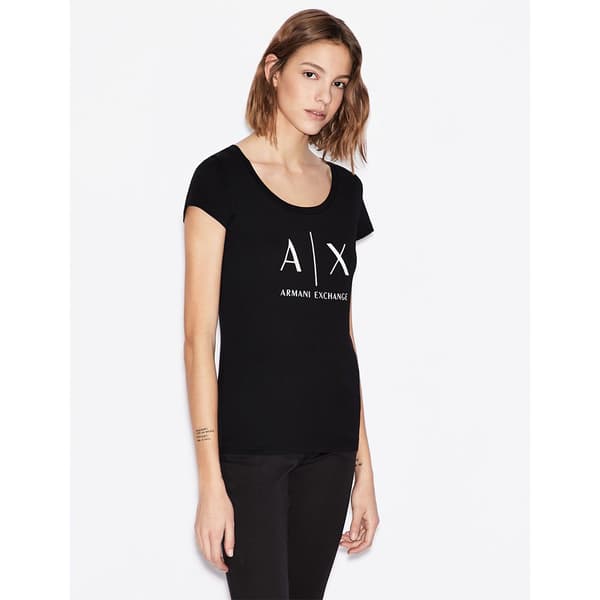 Armani Exchange 8nyt70_yj16z T-shirt Med Korte ærmer Sort M Kvinde