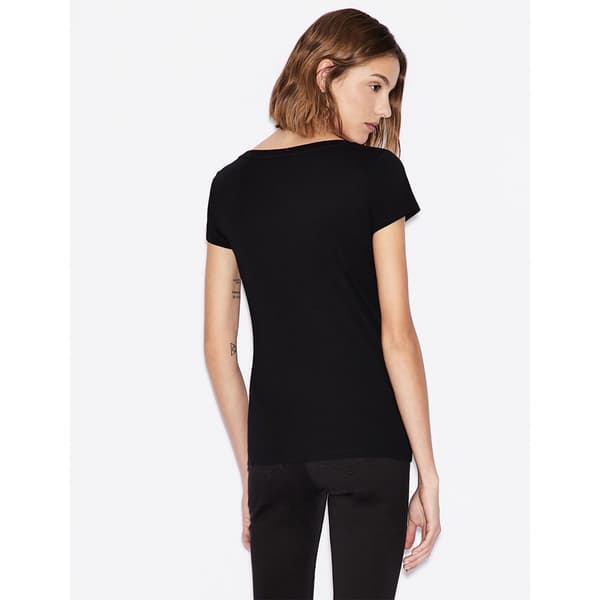 Armani Exchange 8nyt70_yj16z T-shirt Med Korte ærmer Sort M Kvinde