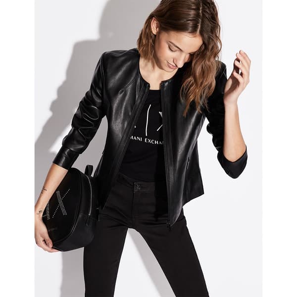 Armani Exchange 8nyt70_yj16z T-shirt Med Korte ærmer Sort M Kvinde