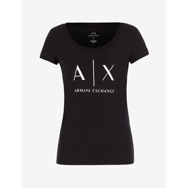 Armani Exchange 8nyt70_yj16z T-shirt Med Korte ærmer Sort M Kvinde