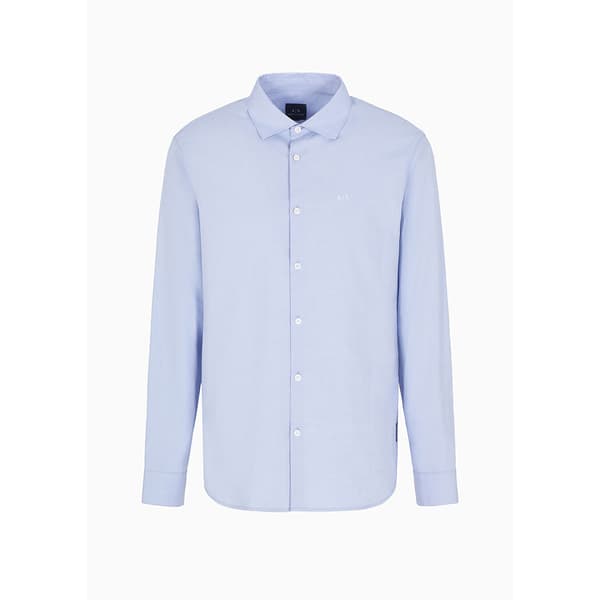Armani Exchange 6dzc22-zn5sz Skjorte Med Lange ærmer Blå S Mand