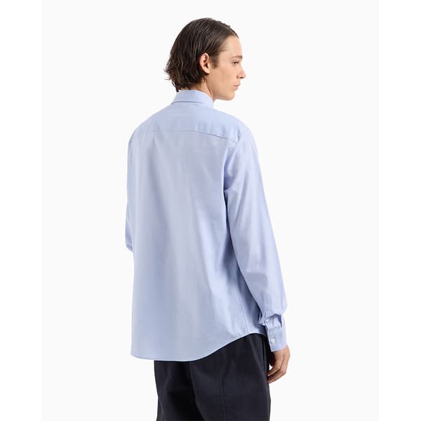 Armani Exchange 6dzc22-zn5sz Skjorte Med Lange ærmer Blå S Mand