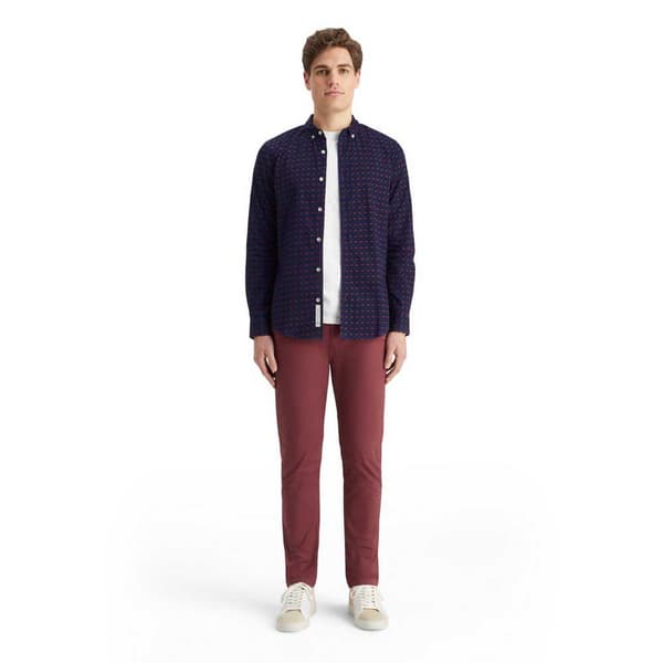 Scotch & Soda Slim Fit Ditsy Aop Skjorta Med Långa ärmar Blå M Man