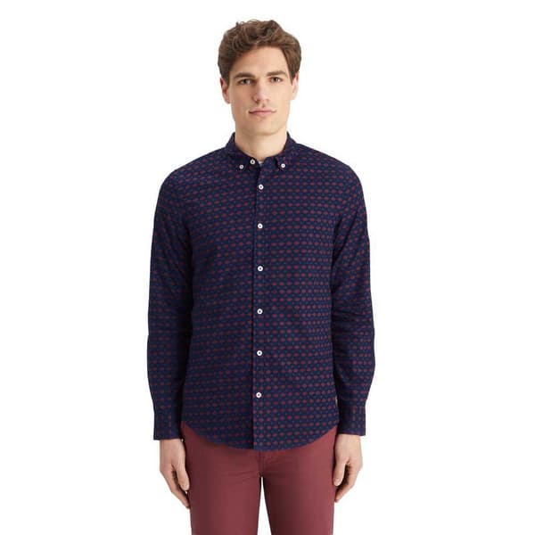 Scotch & Soda Slim Fit Ditsy Aop Skjorta Med Långa ärmar Blå M Man