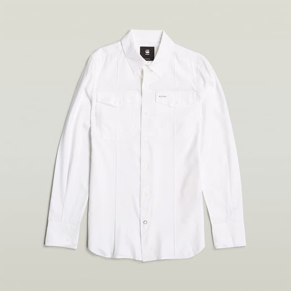 G-star D25234-4304 Skjorta Med Långa ärmar Vit M Kvinna