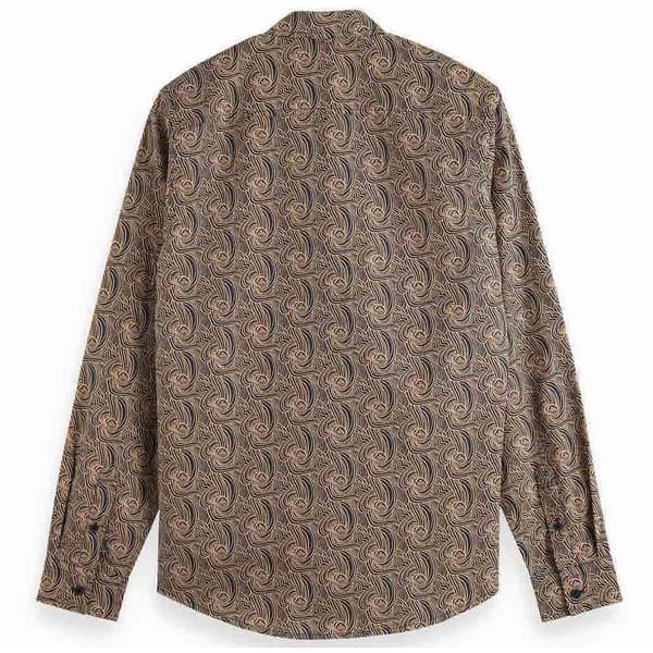 Scotch & Soda 178723 Pitkähihainen Kauluspaita Ruskea L Mies