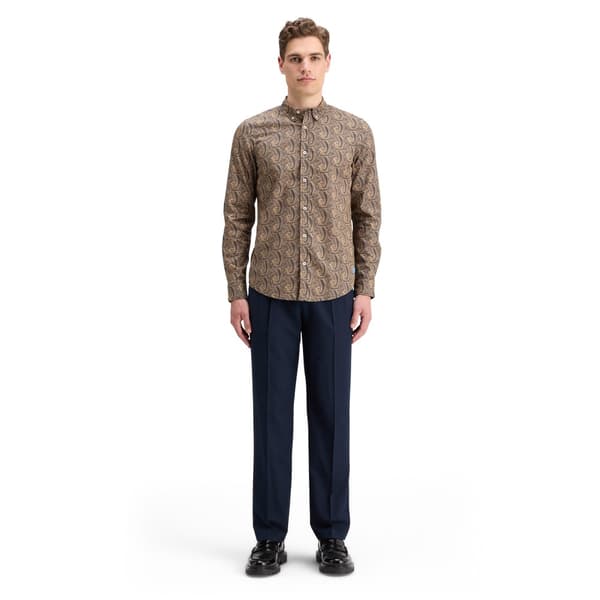 Scotch & Soda 178723 Pitkähihainen Kauluspaita Ruskea L Mies