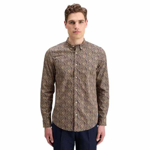 Scotch & Soda 178723 Skjorte Med Lange ærmer Brun L Mand