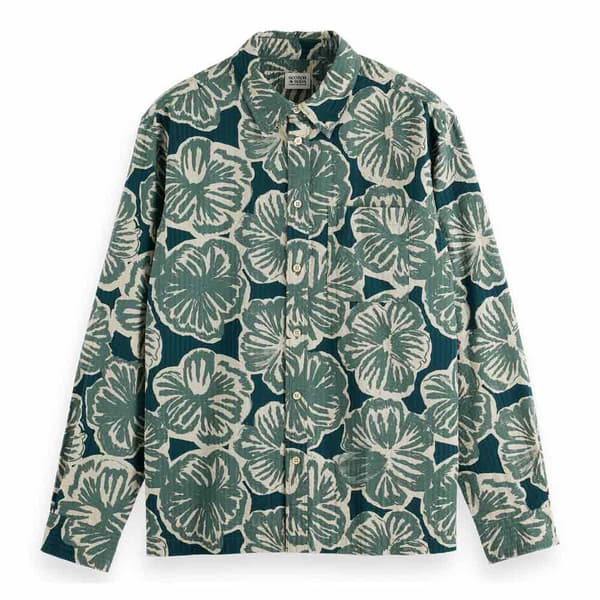 Scotch & Soda 178724 Skjorte Med Lange ærmer Grøn L Mand
