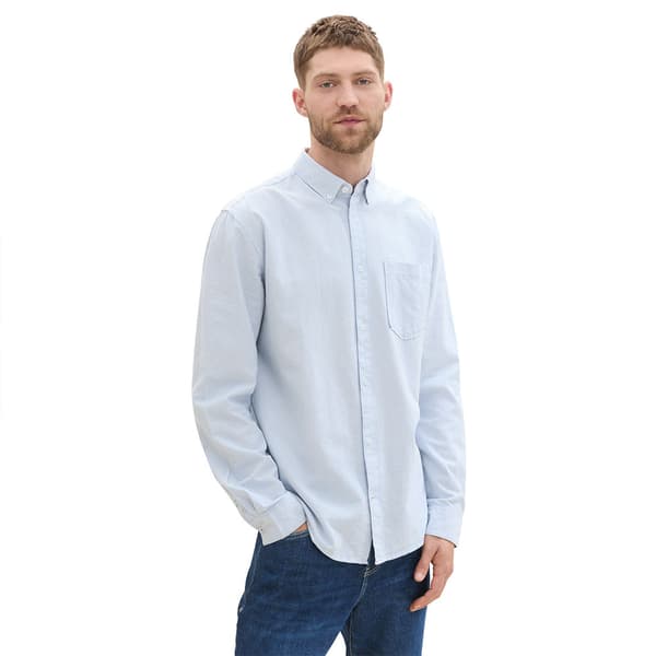 Tom Tailor Oxford Skjorta Med Långa ärmar Vit S Man
