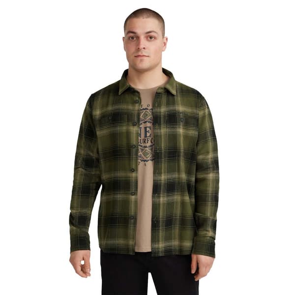 O´neill Flannel Check Pitkähihainen Kauluspaita Vihreä M Mies