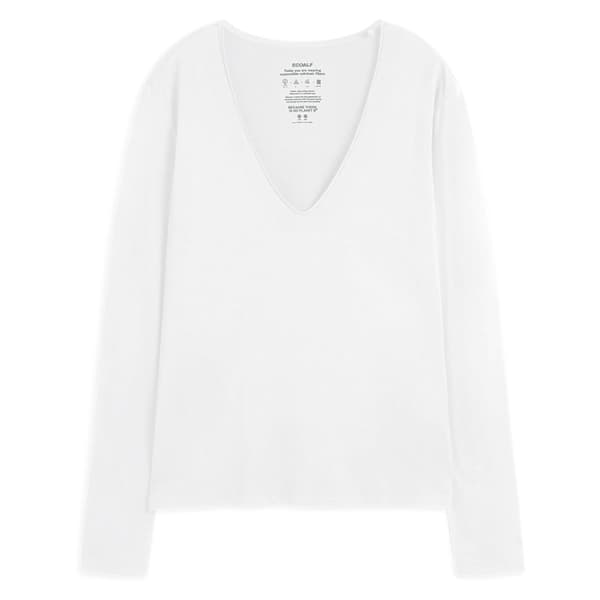 Ecoalf Bea T-shirt Med Lång ärm Vit M Kvinna