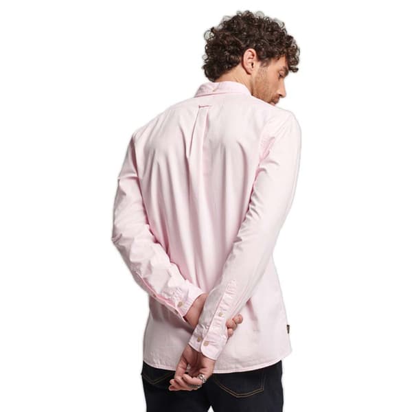 Superdry Merchant Skjorte Med Lange ærmer Rosa L Mand
