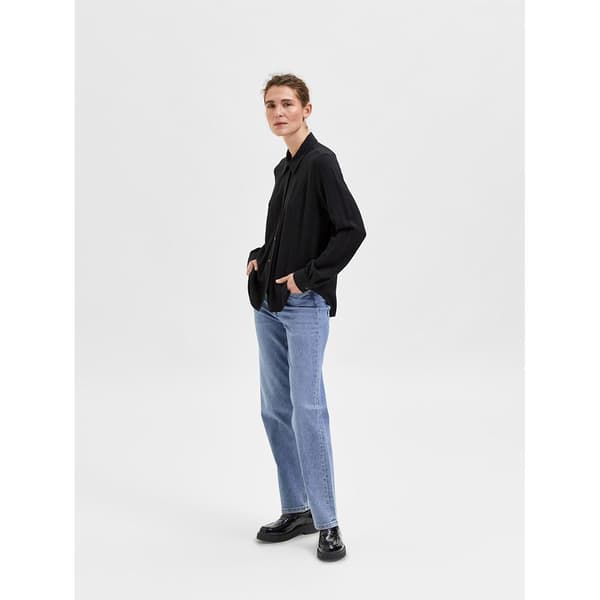 Selected Viva Skjorte Med Lange ærmer Beige 42 Kvinde