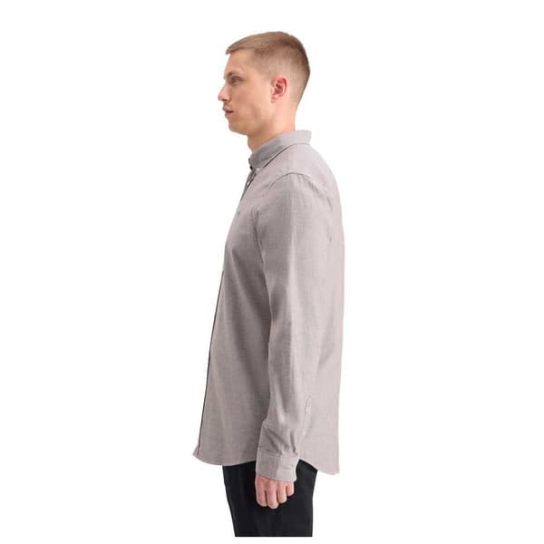 Scotch & Soda Essential Oxford Solid Skjorte Med Lange ærmer Grå M Mand