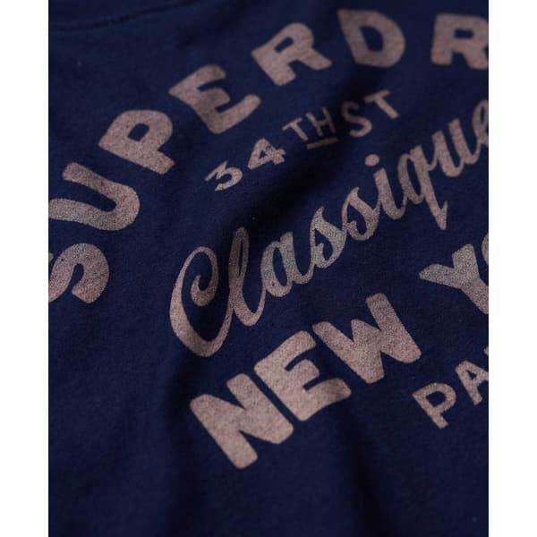 Superdry Indigo Workwear Cap T-shirt Med Korta ärmar Blå XS Kvinna