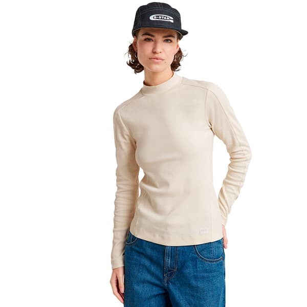G-star D25033-d850 T-shirt Med Lång ärm Beige S Kvinna