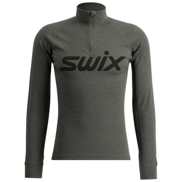 Swix Racex Merino Halv Dragkedja Långärmad T-shirt Grönt S Man