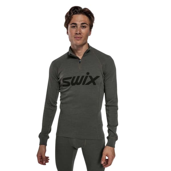 Swix Racex Merino Halv Dragkedja Långärmad T-shirt Grönt S Man