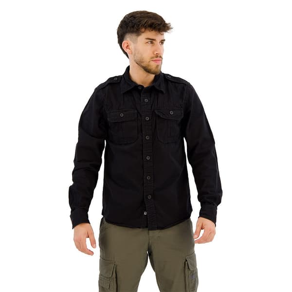 Brandit Vintage Pitkähihainen Paita Musta 7XL Mies