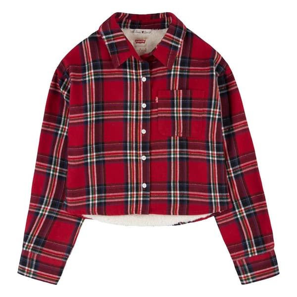 Levi´s ® Kids Woven T-shirt Med Lange ærmer Rød 10 Years Pige
