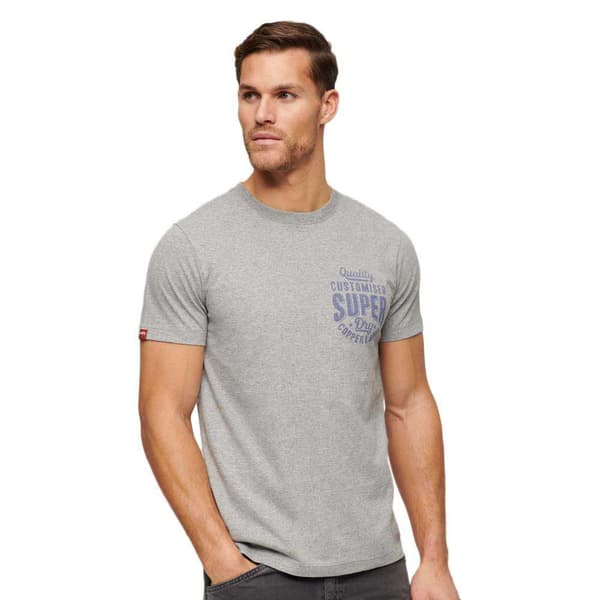 Superdry Copper Label Chest Graphic T-shirt Med Korta ärmar Grå M Man
