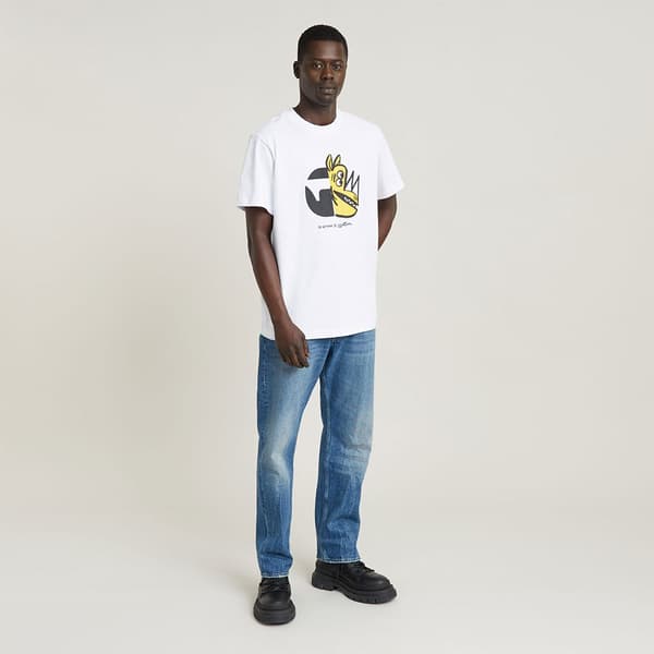 G-star Rhino Cartoon Loose T-shirt Med Korte ærmer Hvid XL Mand