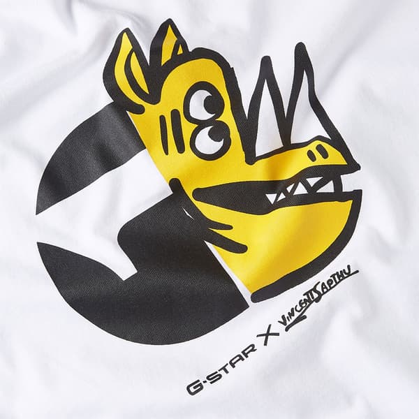 G-star Rhino Cartoon Loose T-shirt Med Korte ærmer Hvid XL Mand