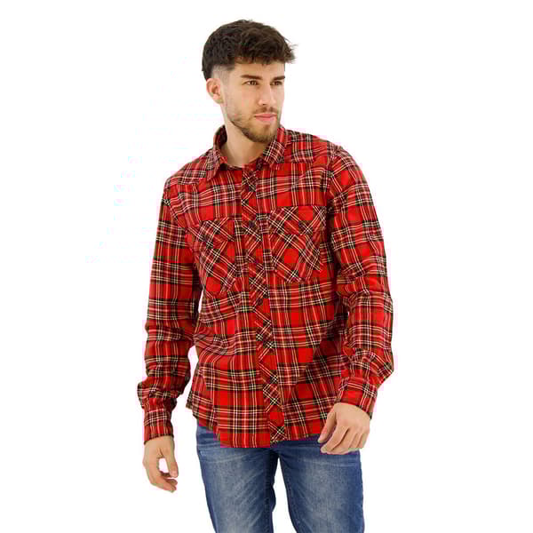 Brandit Check Skjorte Med Lange ærmer Rød 6XL Mand