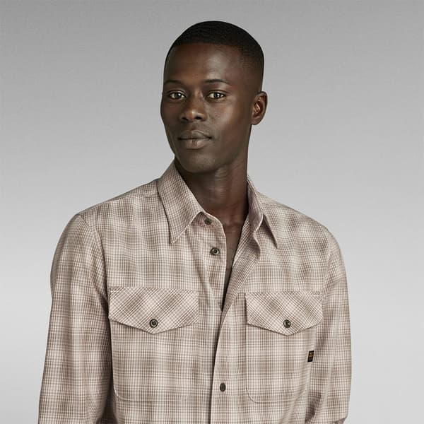 G-star Marine Skjorta Med Långa ärmar Beige L Man