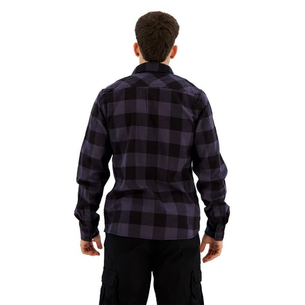 Brandit Check Skjorte Med Lange ærmer Sort,Grå 7XL Mand
