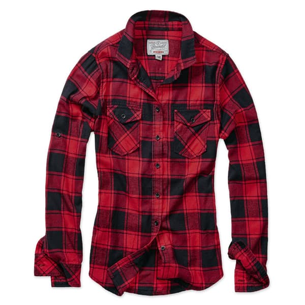 Brandit Amy Flannel Skjorte Med Lange ærmer Rød,Sort 3XL Kvinde