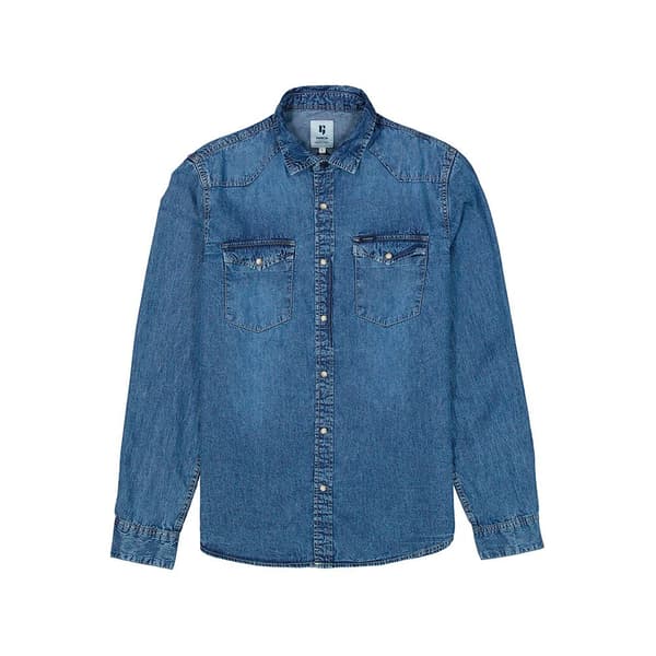 Garcia Z1083 Skjorte Med Lange ærmer Blå M Mand