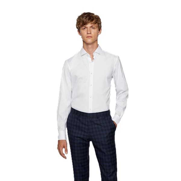 Boss P Hank Spread 214 Skjorte Med Lange ærmer Hvid 38 / Regular Mand