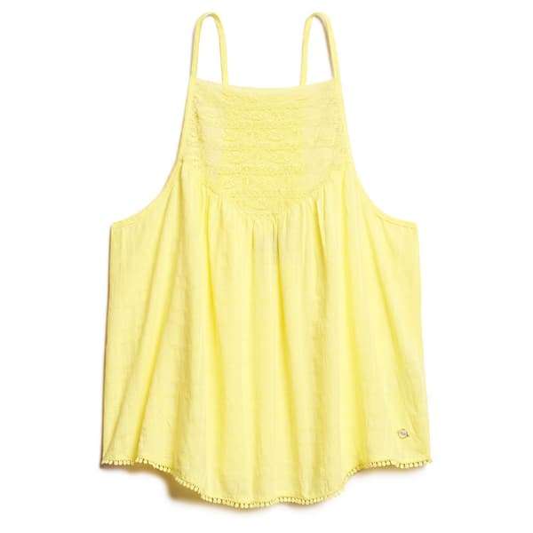 Superdry Lace Beach ärmlös T-shirt Gul S Kvinna