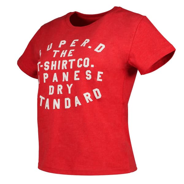 Superdry Puff Print Archive Fitted T-shirt Med Korta ärmar Röd XS Kvinna
