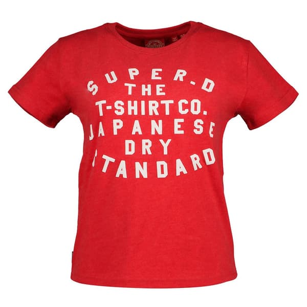 Superdry Puff Print Archive Fitted T-shirt Med Korta ärmar Röd XS Kvinna