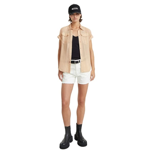 G-star Military Button Down Kortärmad Skjorta Beige S Kvinna