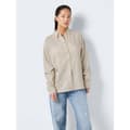 Miniatyrbillede 5 af 6: Noisy May Leilani Loose Fit Skjorte Med Lange ærmer Beige L Kvinde