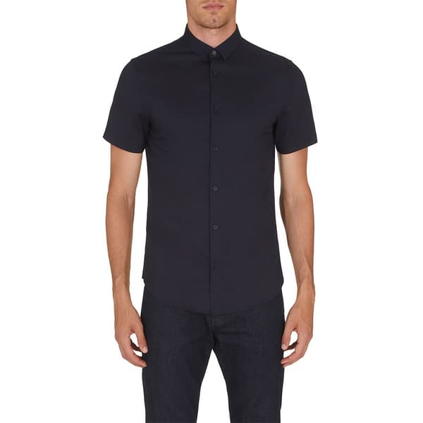 Armani Exchange 8nzc51_znyxz Kortärmad Skjorta Svart M Man