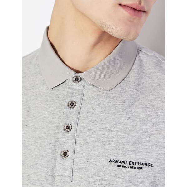 Armani Exchange 8nzf80_z8h4z Kortærmet Polo Grå XS Mand