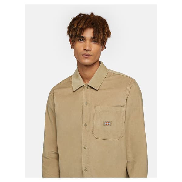 Dickies Corduroy Skjorte Med Lange ærmer Beige M Mand