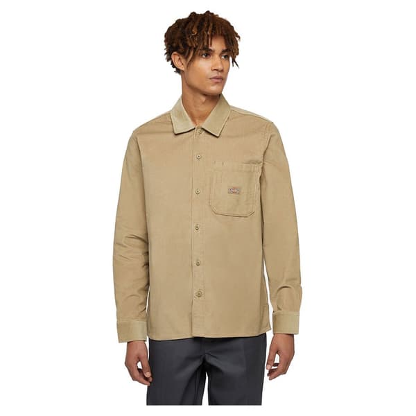 Dickies Corduroy Skjorta Med Långa ärmar Beige M Man