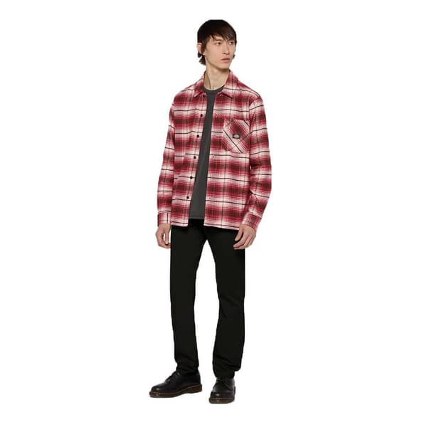 Dickies Forest Check Skjorta Med Långa ärmar Röd M Man
